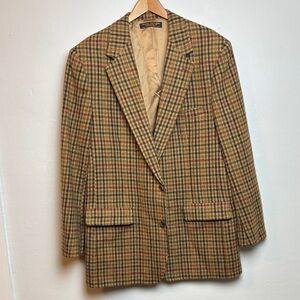 VTG Brooks Brothers Men's Multi-Color Check Pattern Wool Sport Coat 44L